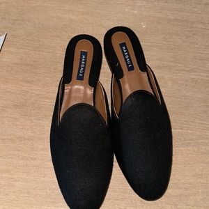 Margaux Black Slip-On Mules